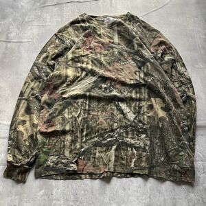 Game Winner Men's XL Break Up Infinity Camo Button Shirt Y2k Hunting Outdoors